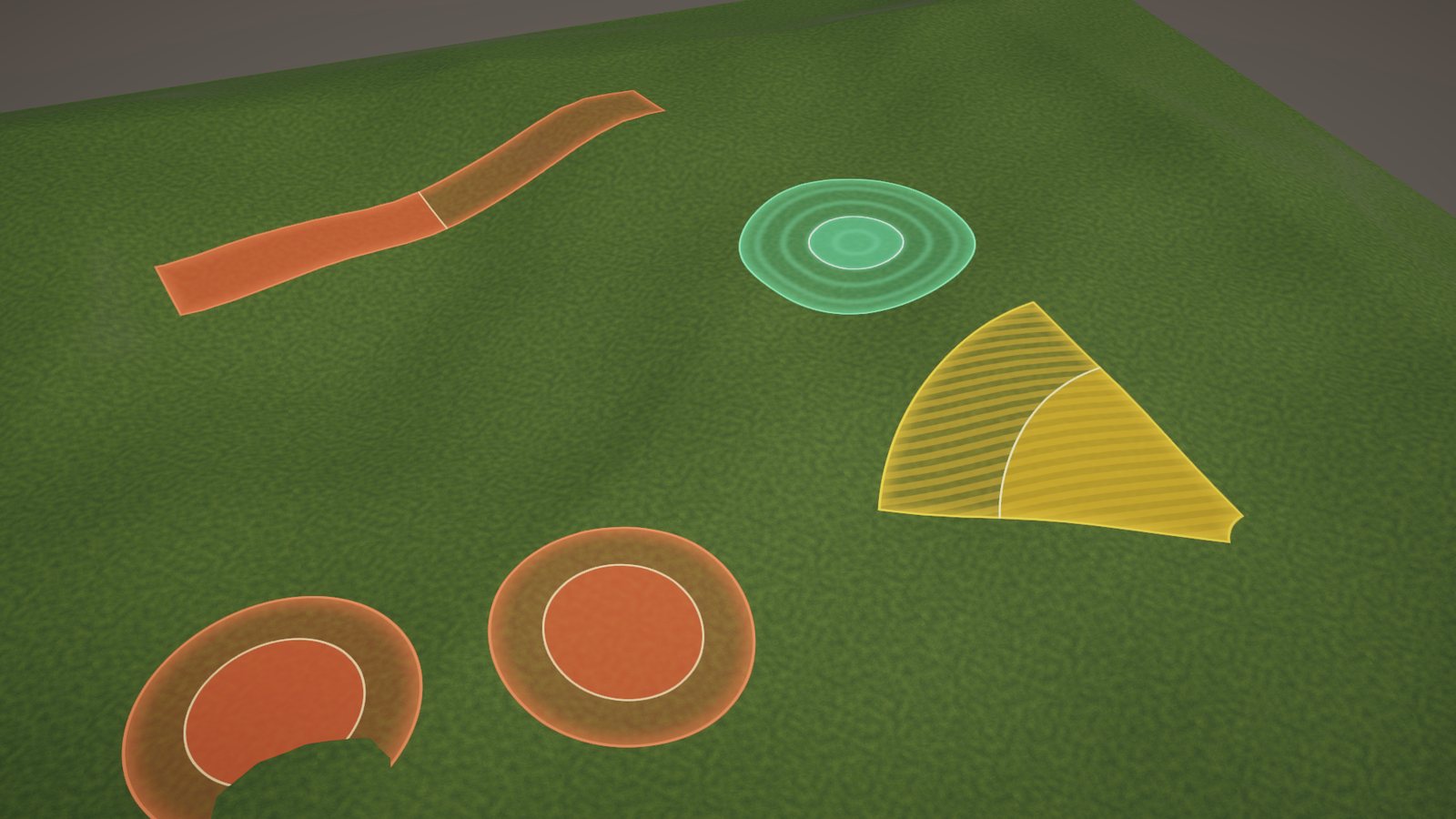 Projected telegraphs draping over hilly terrain